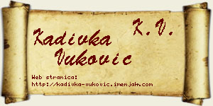 Kadivka Vuković vizit kartica